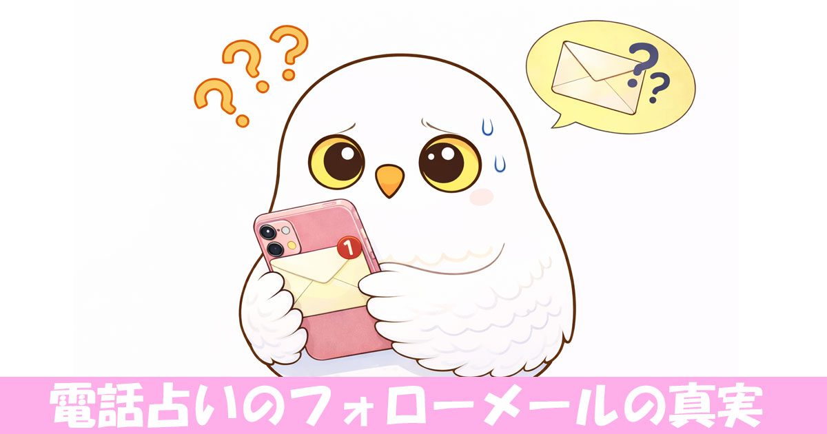 フォローメールをもらって戸惑うフクロウ