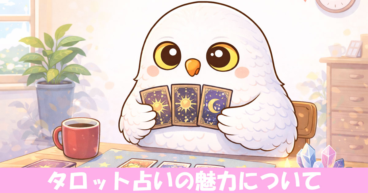 タロット占いをするフクロウ