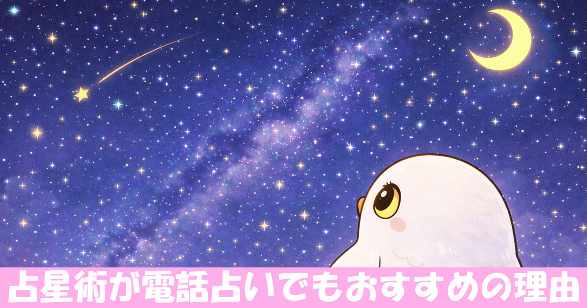 星を眺めるフクロウ