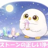 パワーストーンを浄化しているフクロウ